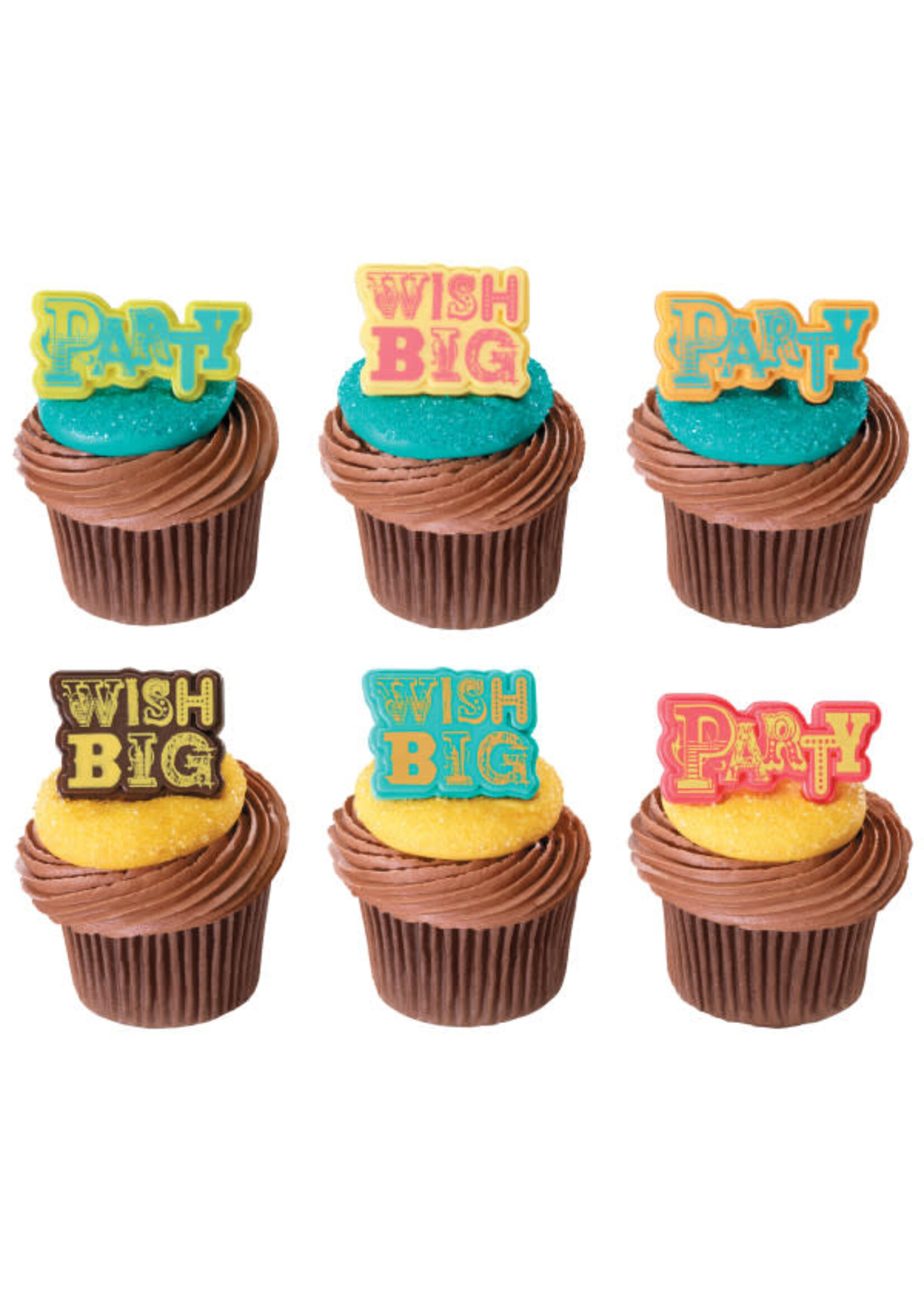 Party & Wish Big Cupcake Rings 6/pkt
