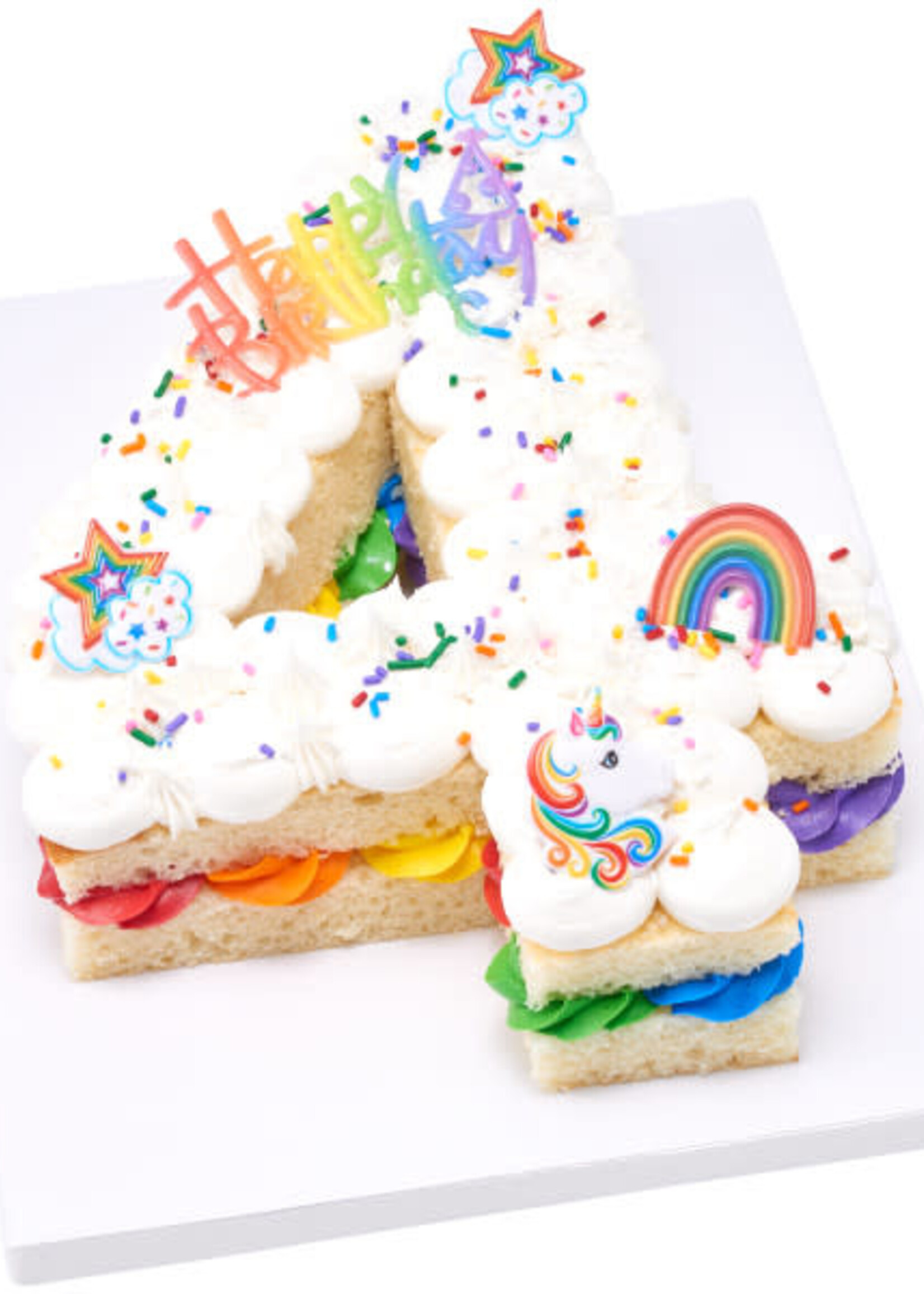 Rainbow Unicorn Assortment Cupcake Rings 3/pkt