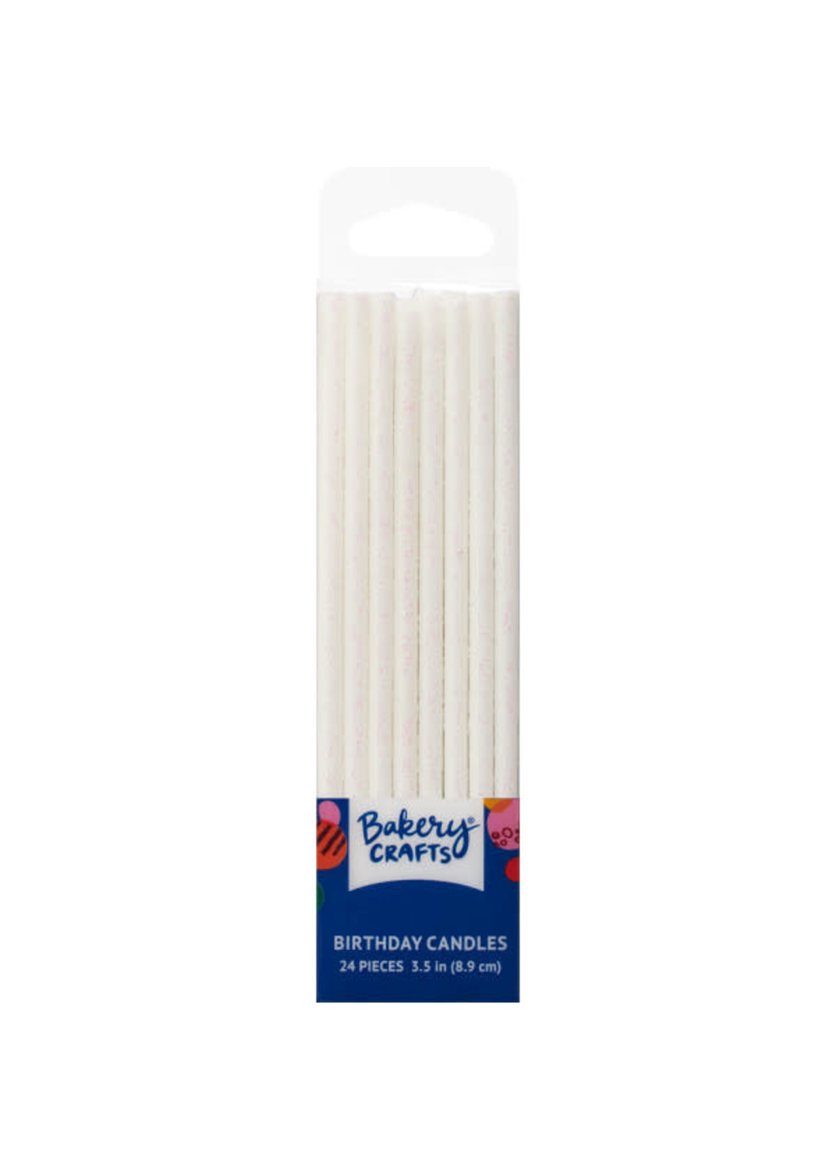 White Glitter Slim Specialty Candles