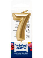 7 Mini Gold Numeral Candles