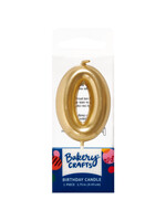 0 Mini Gold Numeral Candles
