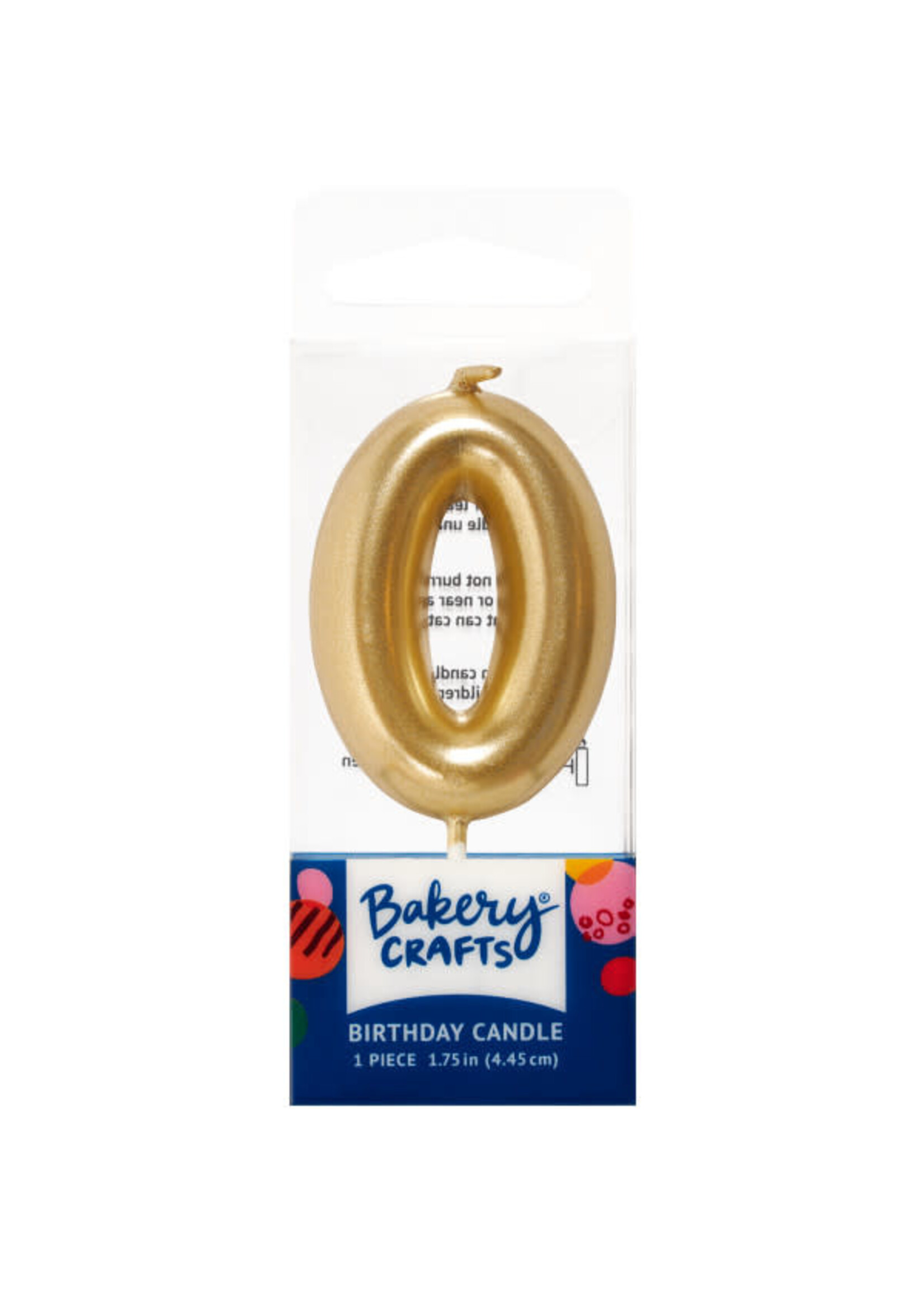 0 Mini Gold Numeral Candles