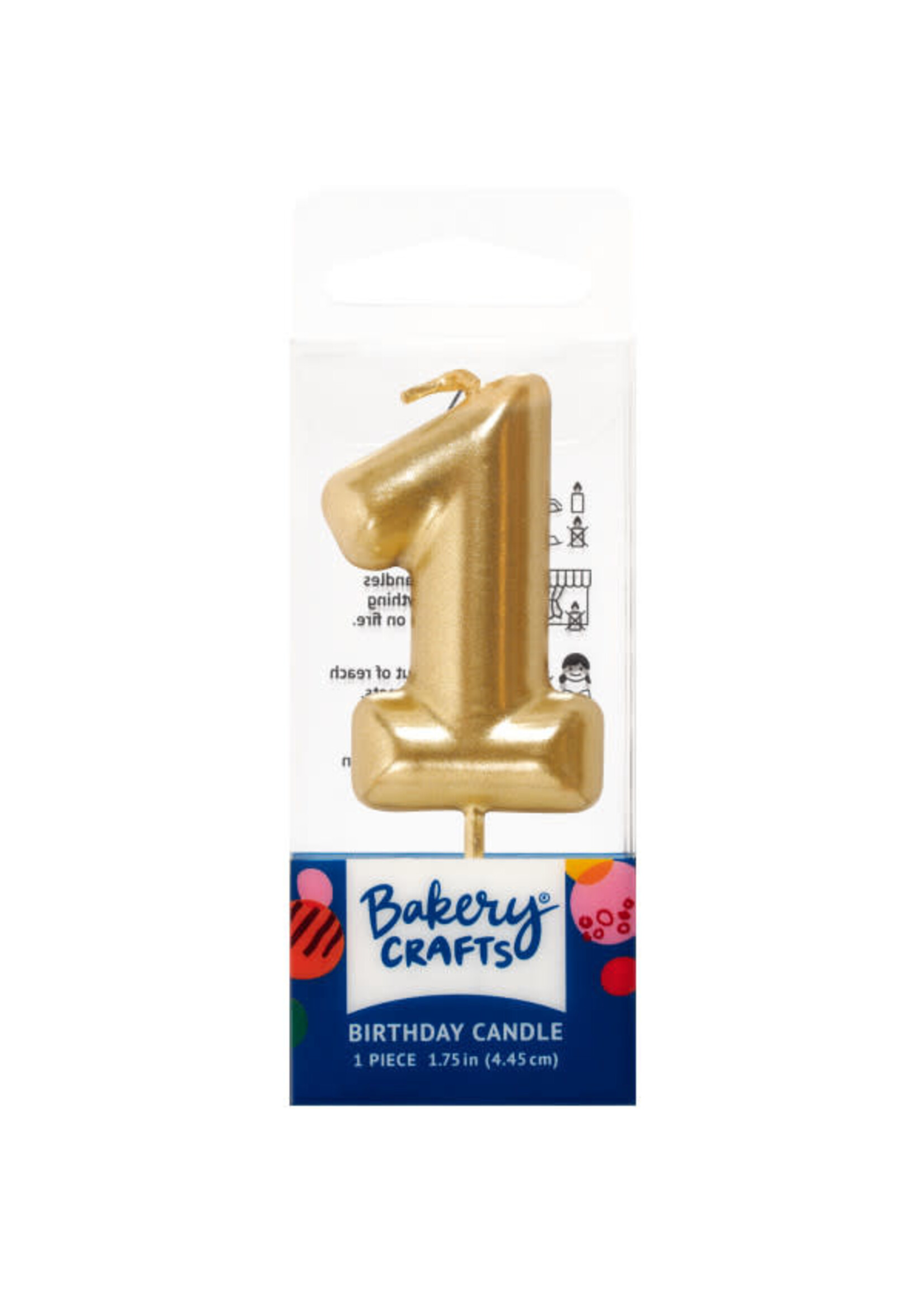 1 Mini Gold Numeral Candles
