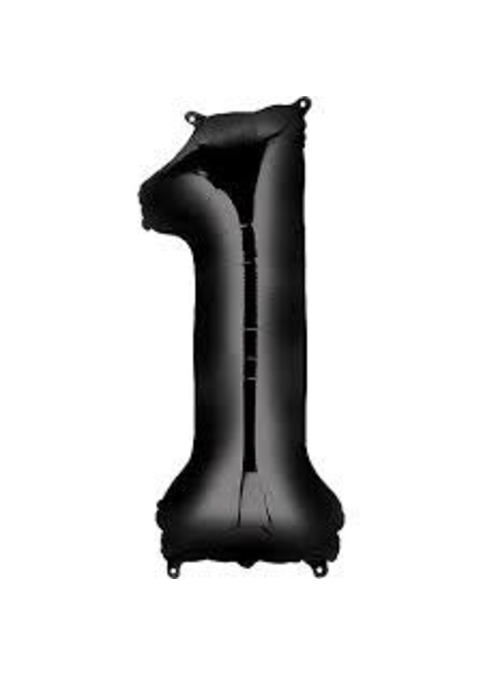 BLACK NUMBER BALLOON 1