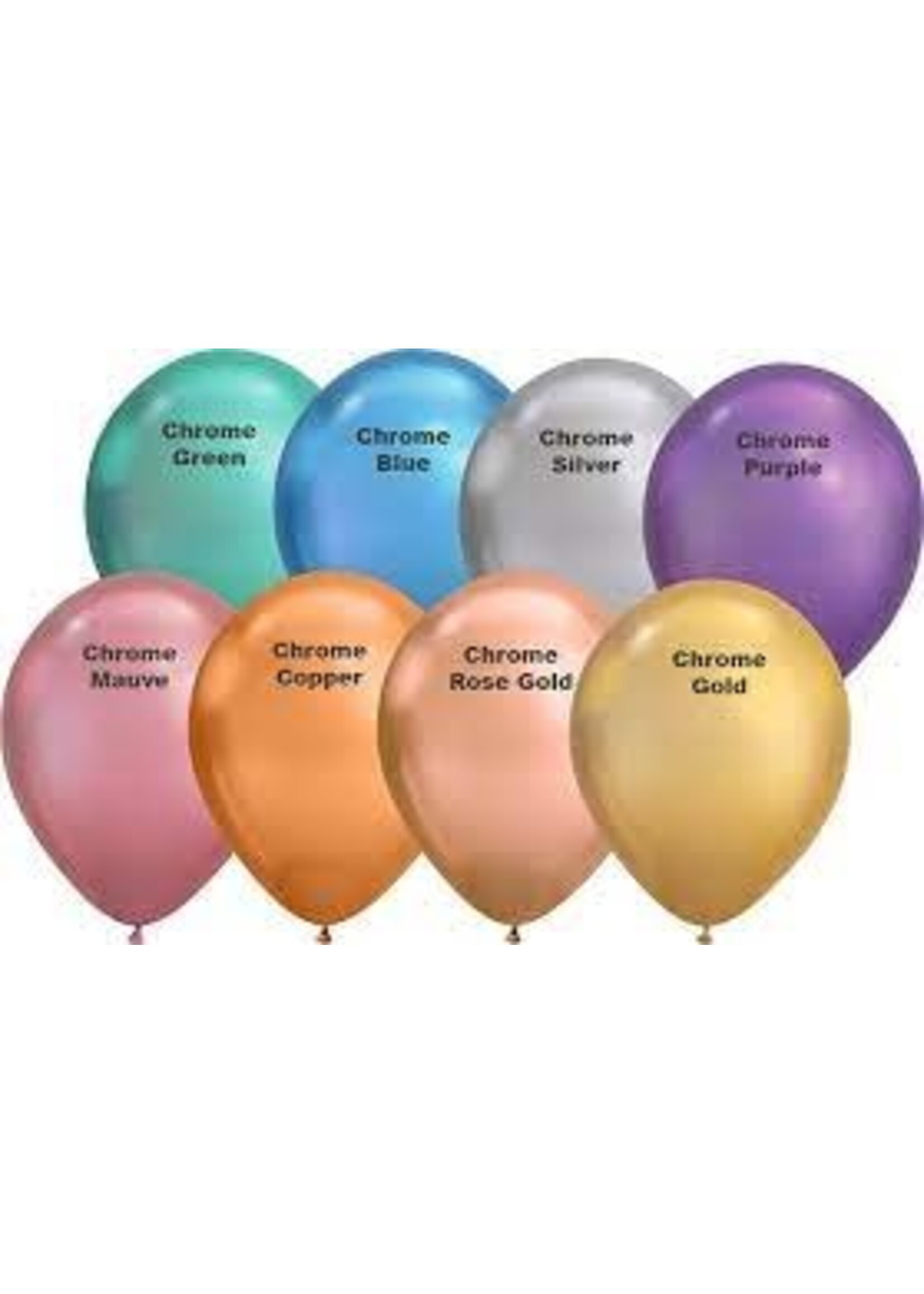 11 inch QUALATEX chrome LATEX with helium