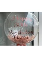 PERSONLIZED VINYL 22 TO 24  INCH BUBBLE HBD PLUS NAME