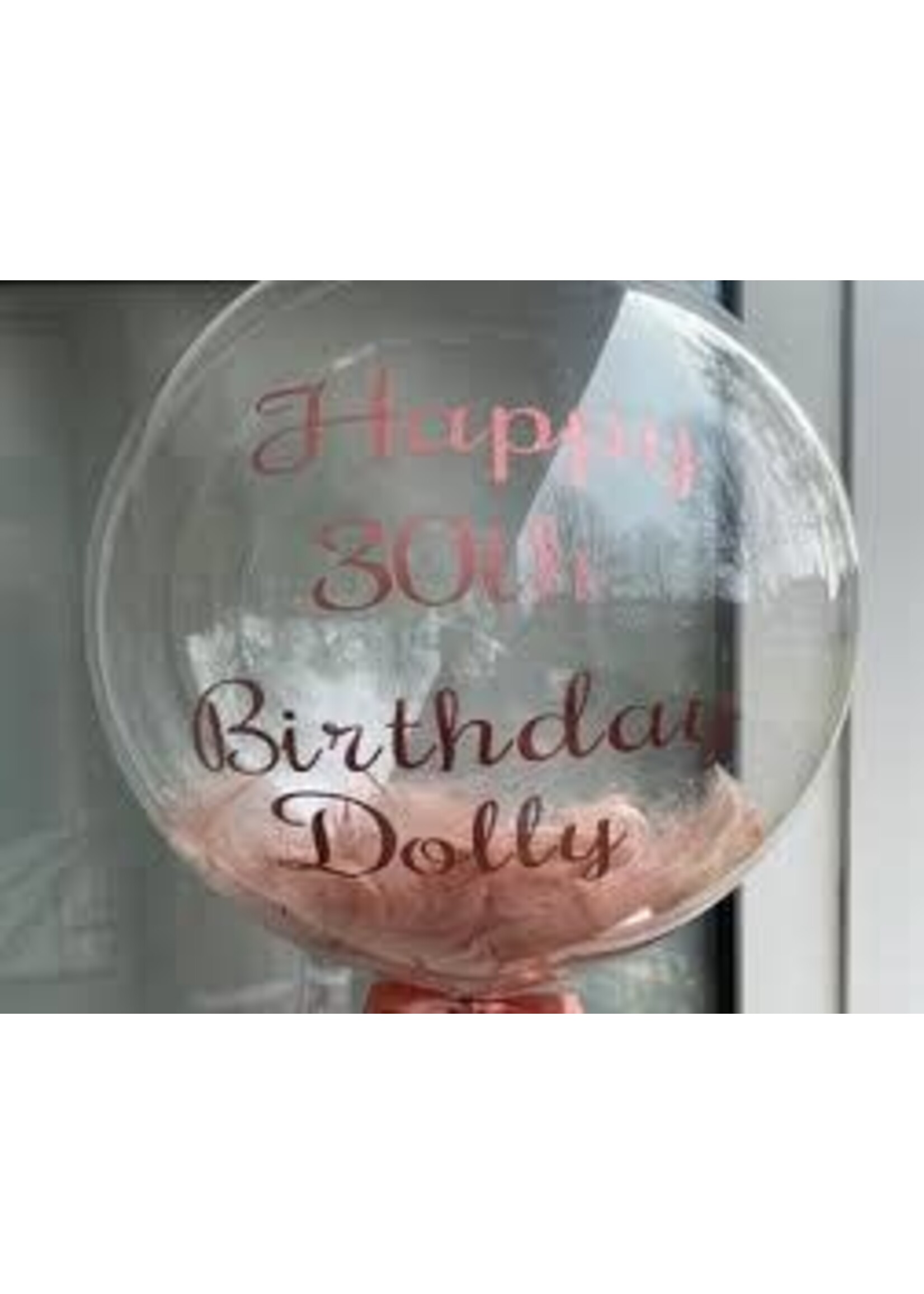 PERSONLIZED VINYL 22 TO 24  INCH BUBBLE HBD PLUS NAME