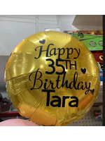 PERSONLIZED VINYL 18 INCH BALLOON HBD PLUS NAME