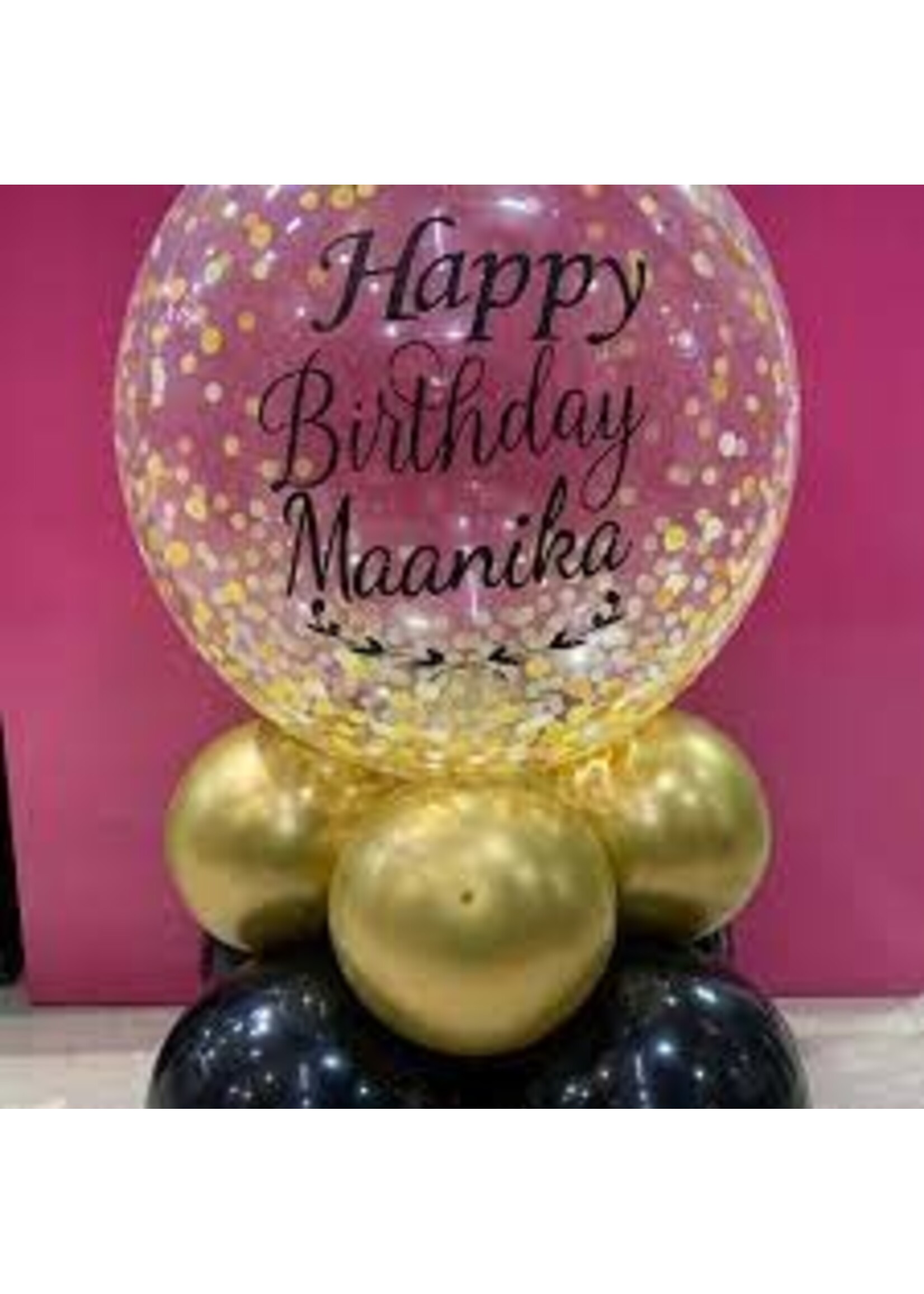 PERSONLIZED VINYL 22 TO 24  INCH BUBBLE HBD PLUS NAME