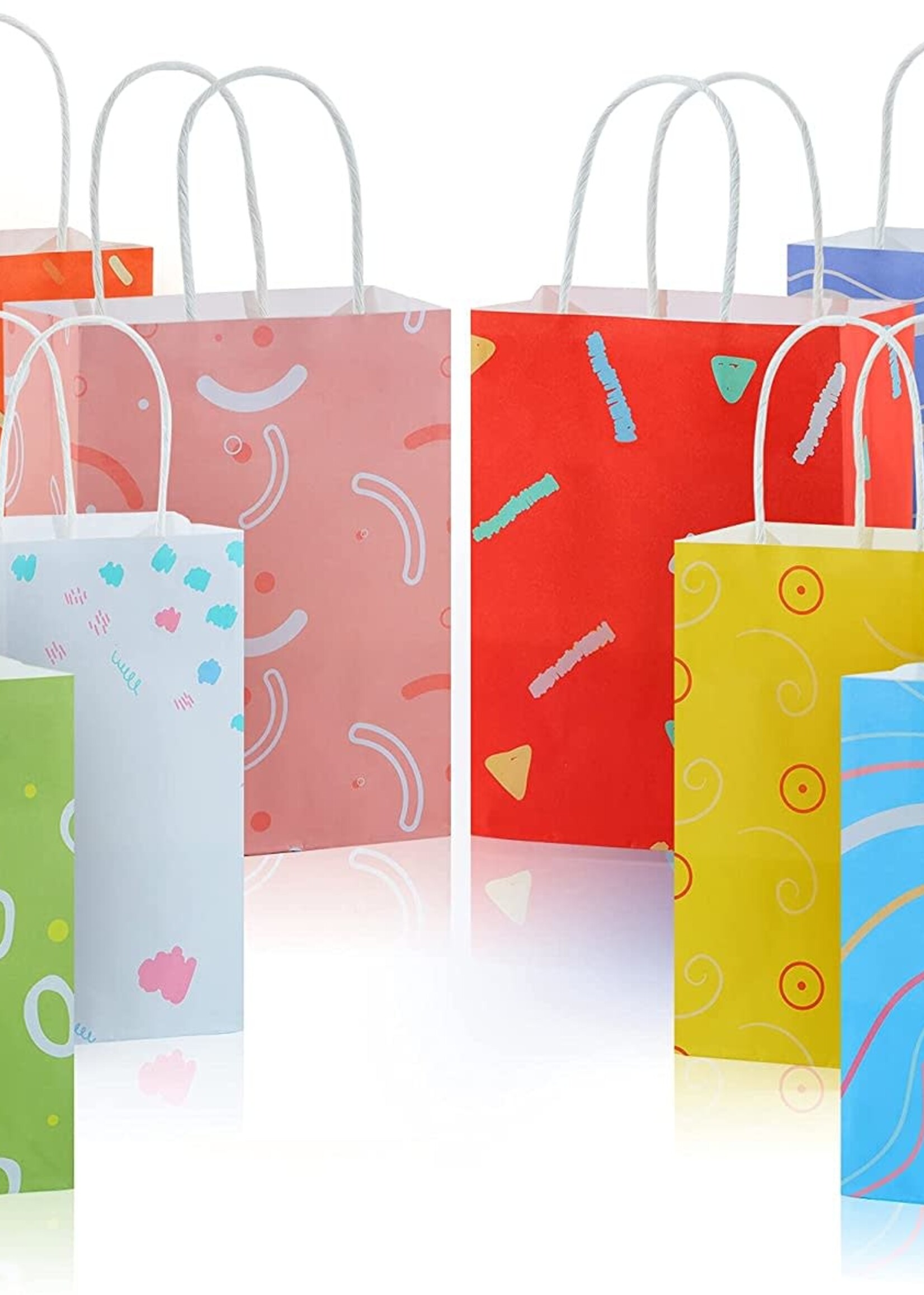 Paper Party Favor Gift Bags 6'' x 8.3'' 2/set