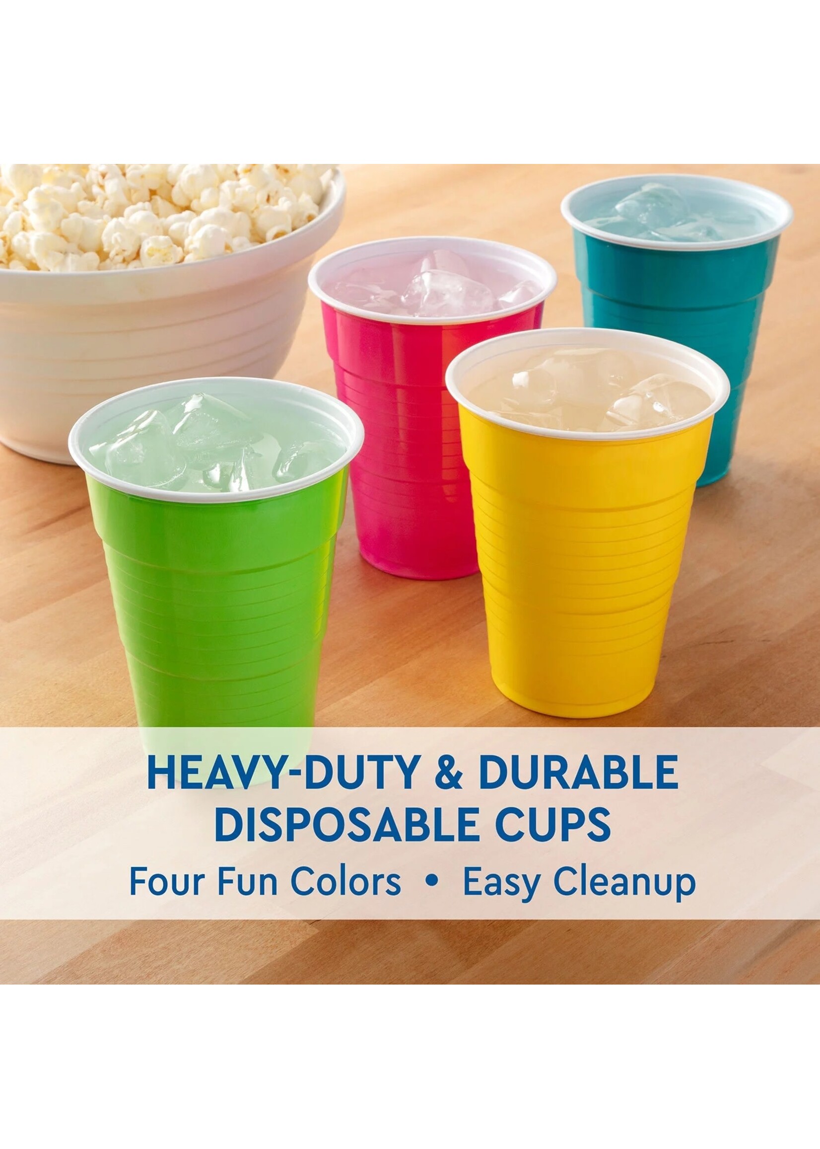 Premium Quality Cups, Spring Colors 18 oz./ 20PKT