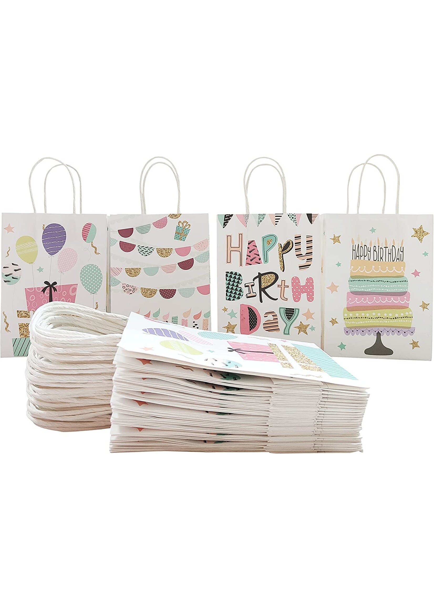 Small Gift Bags Set 8.3"H x 5.9"L x 3.1"W