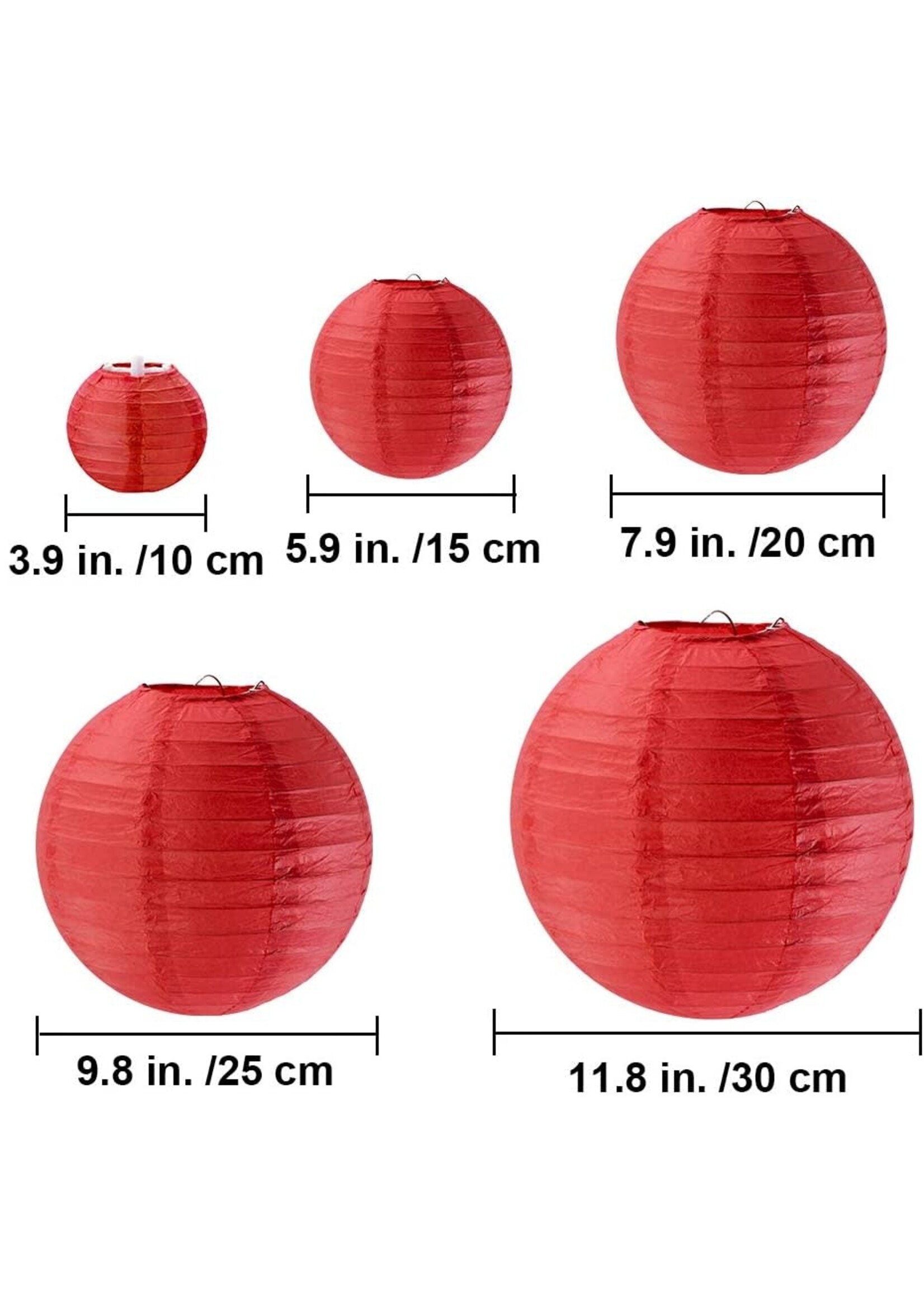 PAPER LANTERS 5 SIZES/PKT