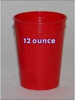 Plastic Cups 12 Ounce Red 5/PKT