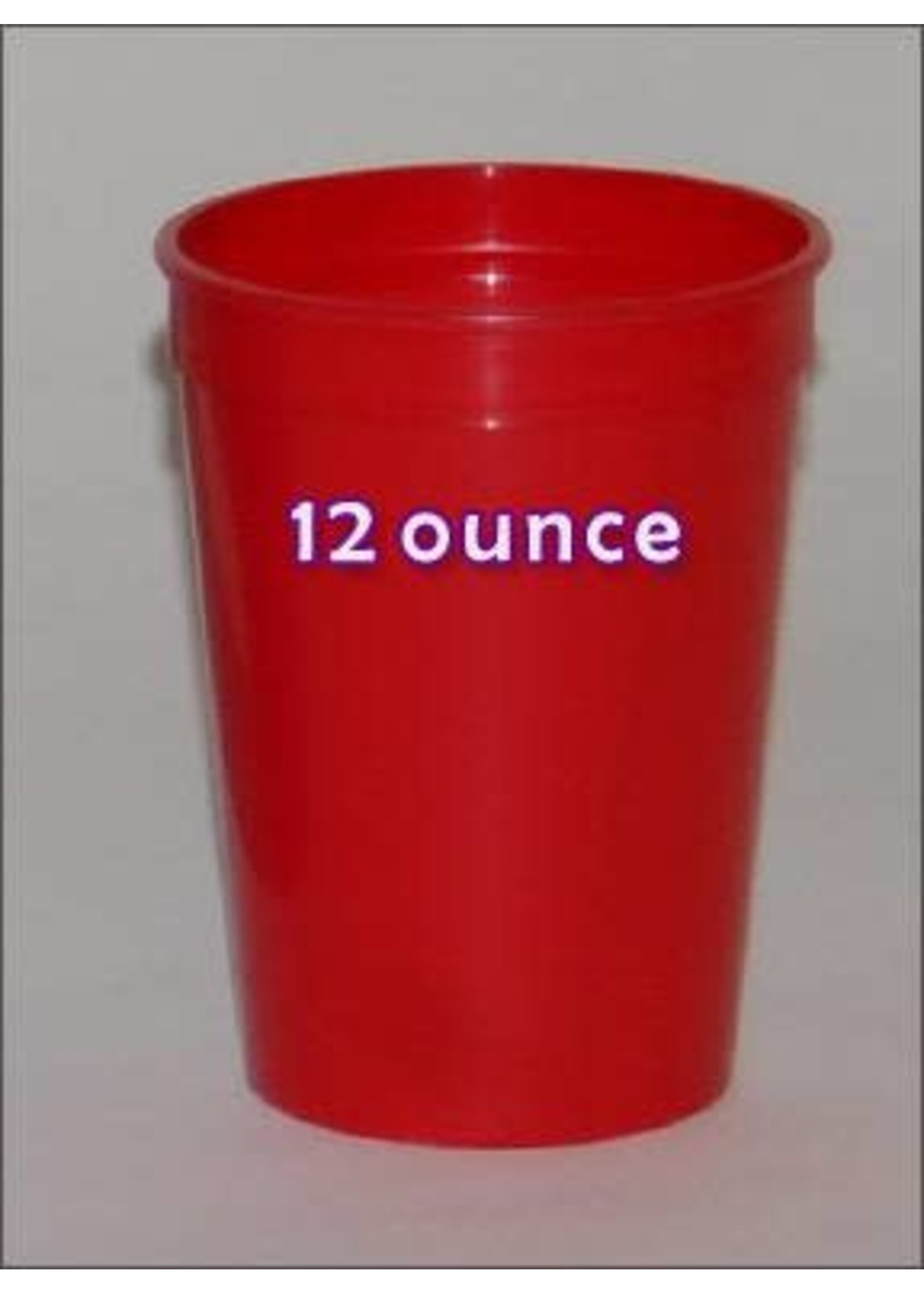 Plastic Cups 12 Ounce Red 5/PKT