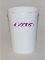 Plastic Cups 12 Ounce White 5/PKT