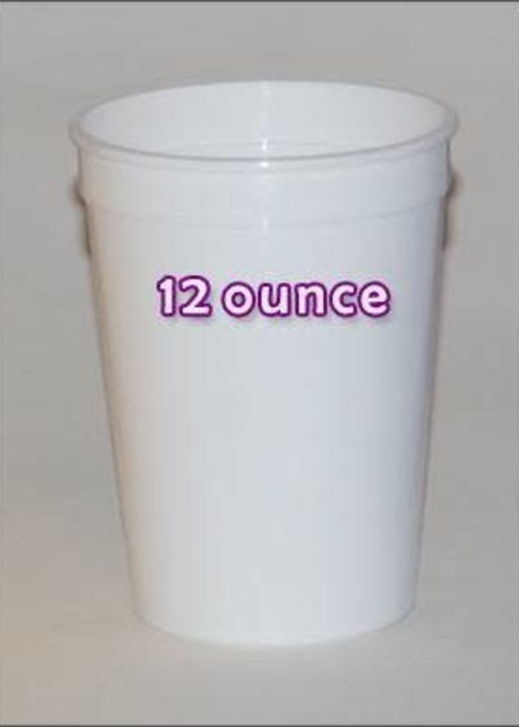Plastic Cups 12 Ounce White 5/PKT