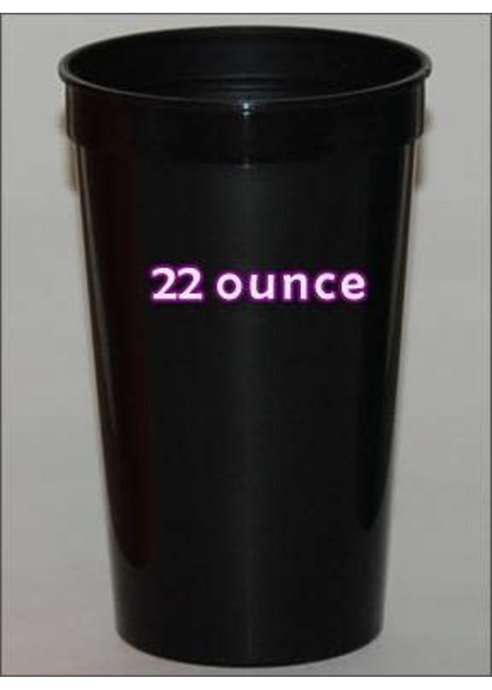 Plastic Cups 22 Ounce Black 5/PKT