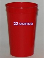 Plastic Cups 22 Ounce Red 5/PKT