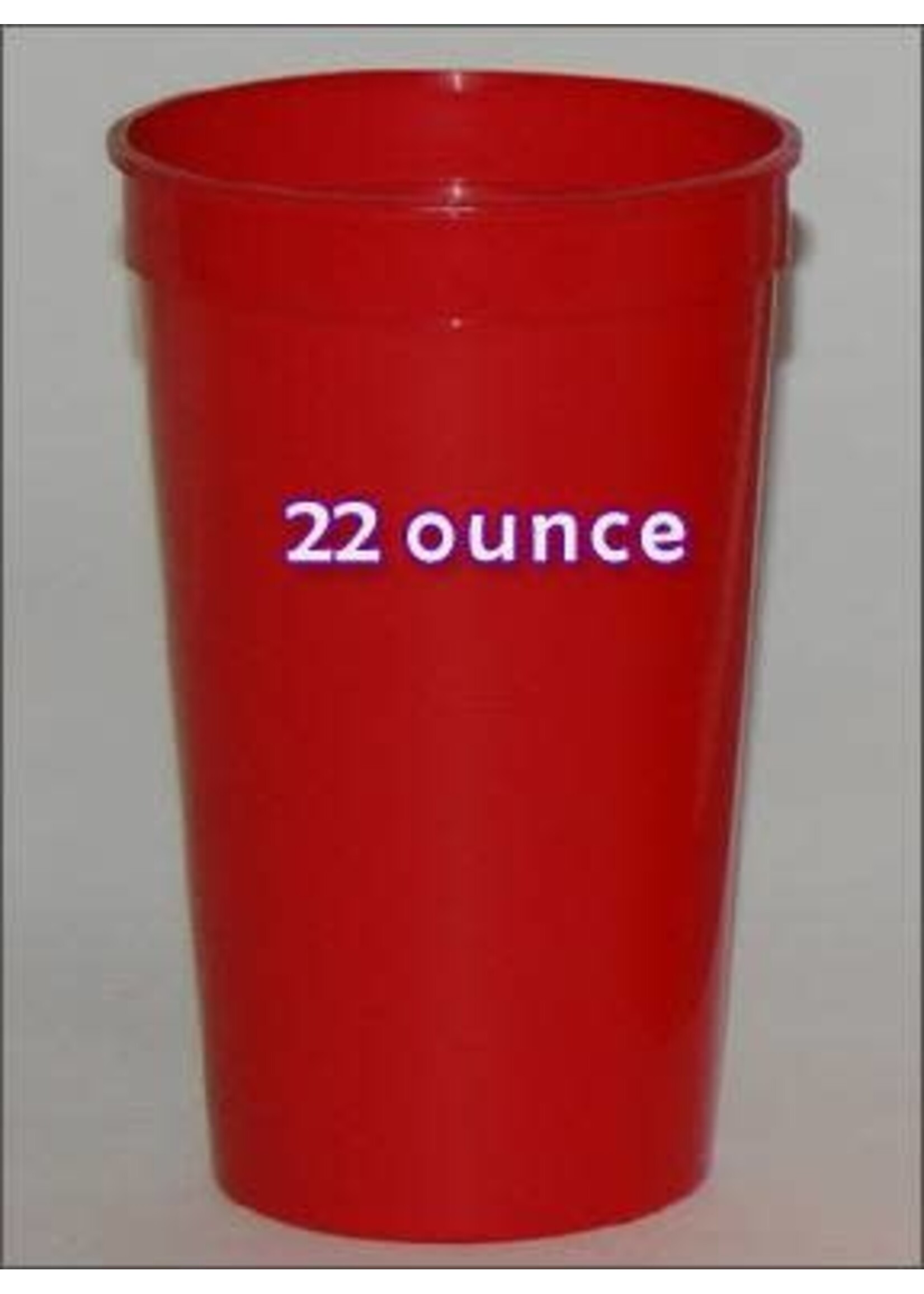 Plastic Cups 22 Ounce Red 5/PKT