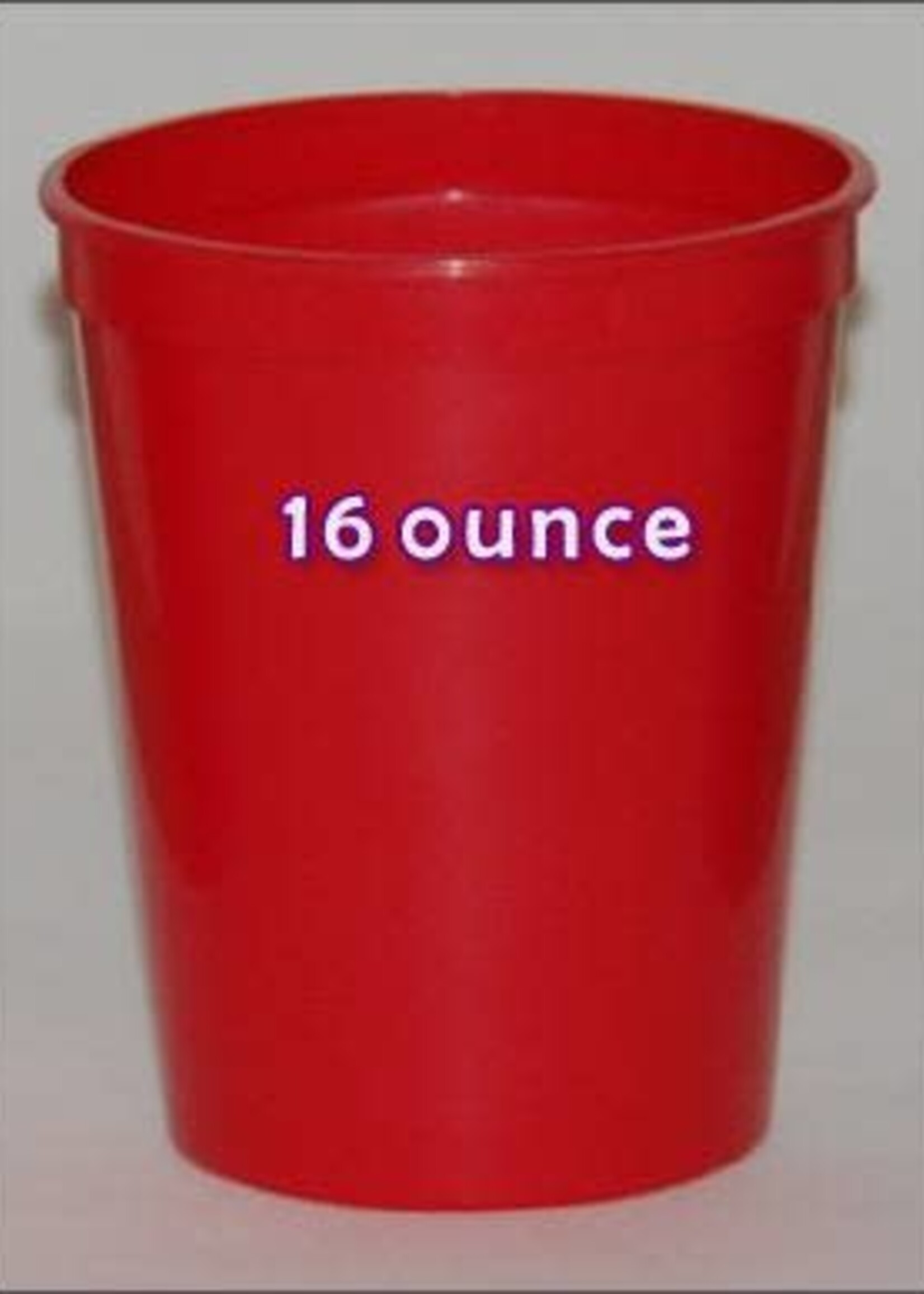 Plastic Cups 16 Ounce Red 5/PKT