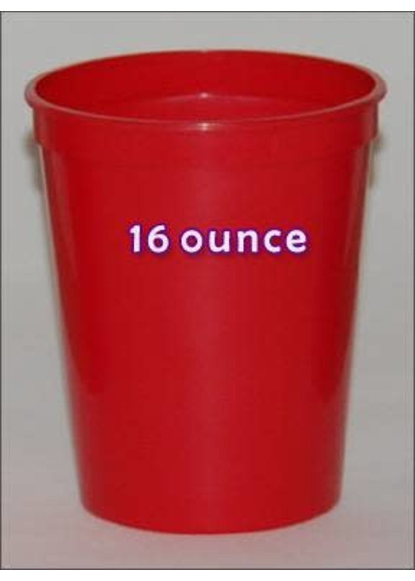 Plastic Cups 16 Ounce Red 5/PKT