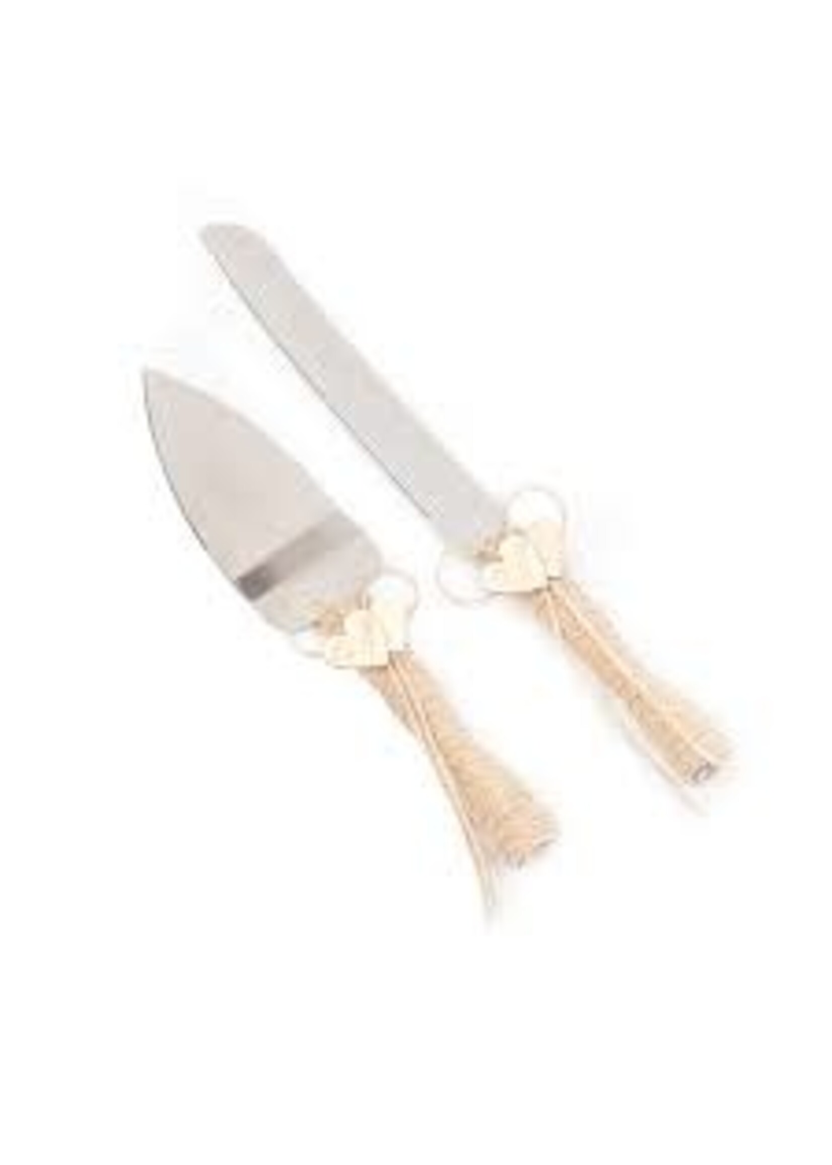 CAKE KNIFE BURLAP SET