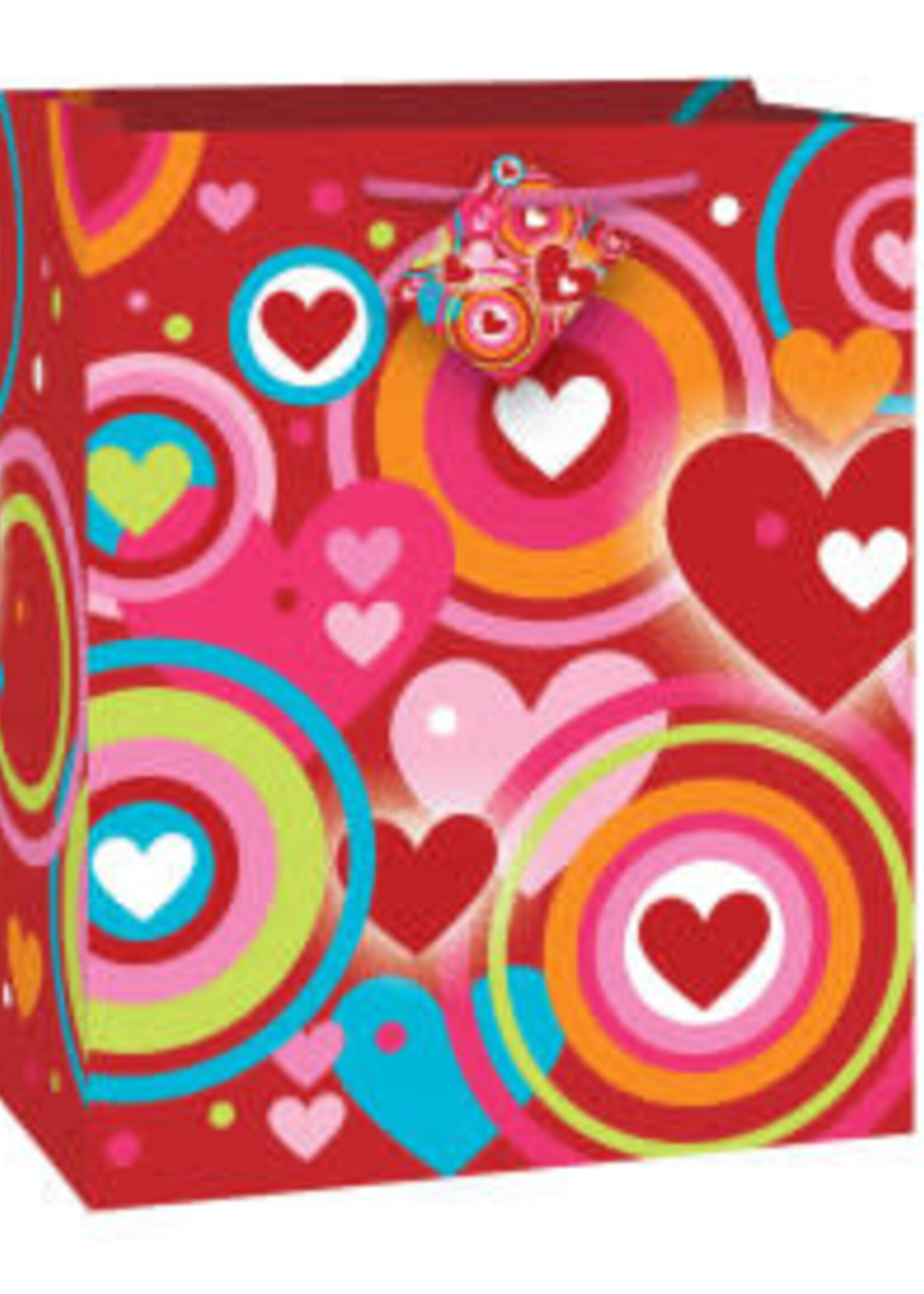 Retro Hearts Large Gift Bag