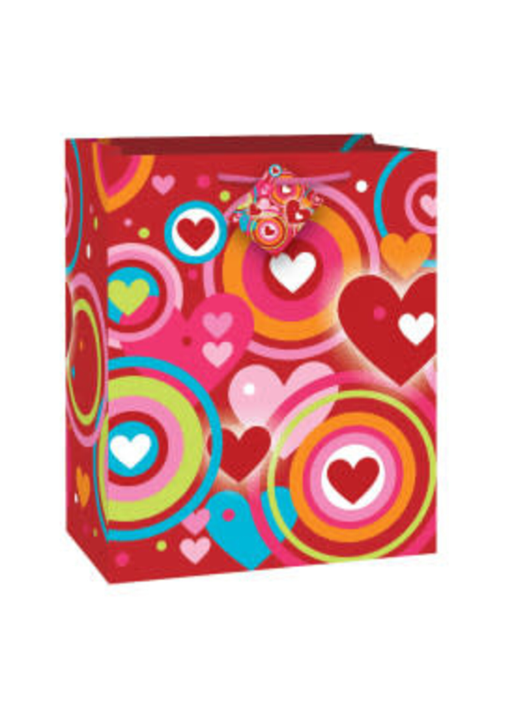 Retro Hearts Large Gift Bag