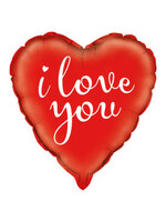 I Love You Red Heart Foil Balloon 18", Packaged