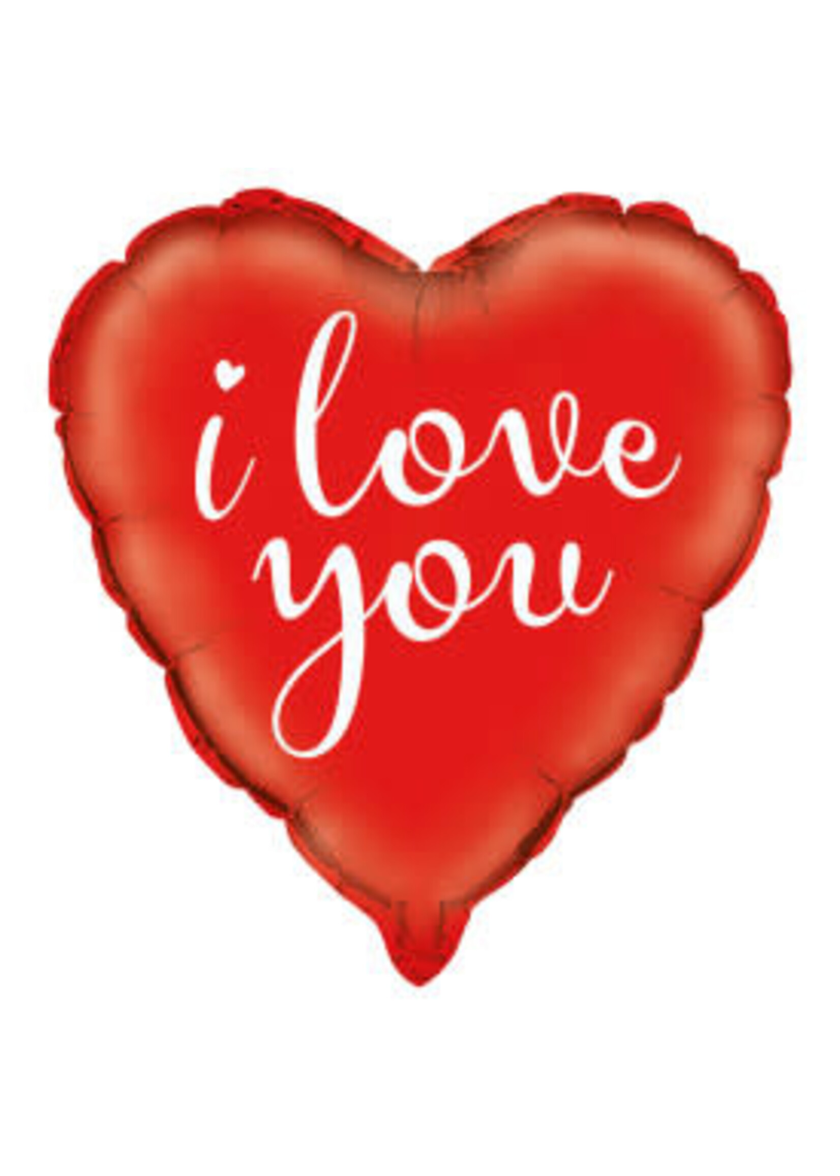 I Love You Red Heart Foil Balloon 18", Packaged