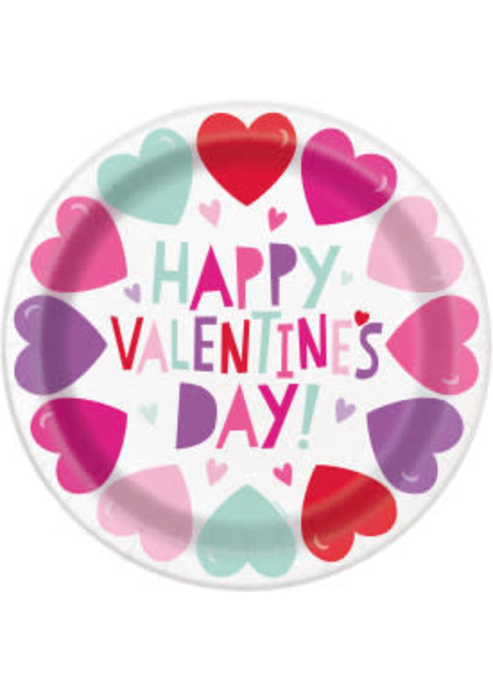 Smiling Hearts Round 9" Dinner Plates, 8ct