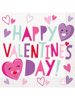 Smiling Hearts Beverage Napkins, 16ct