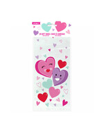 Smiling Hearts Cellophane Bags, 5"x11", 20ct