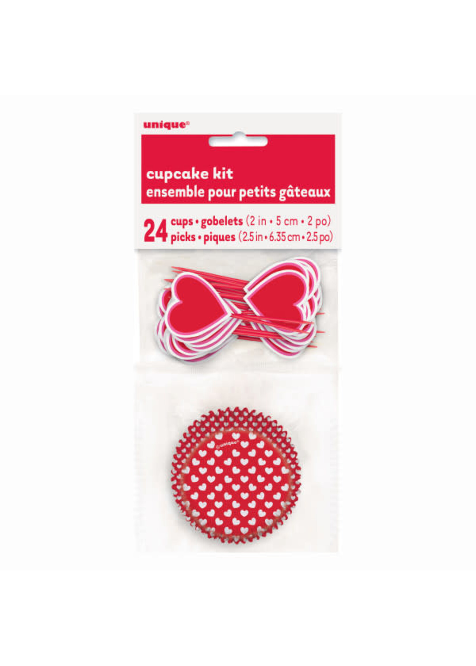 Valentine Heart Cupcake Kit, 24pc