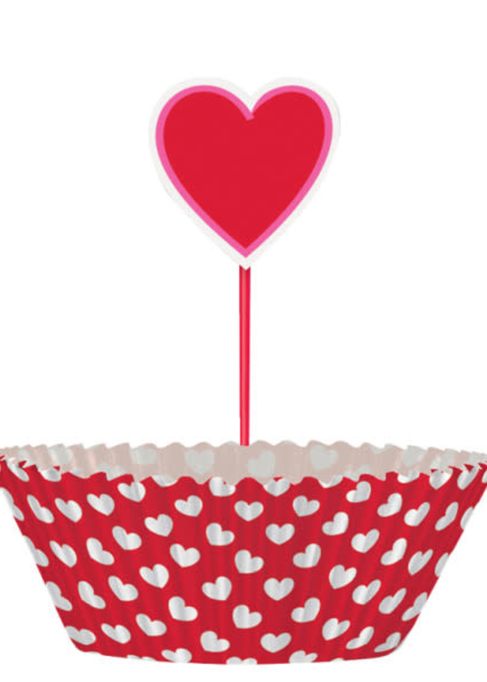 Valentine Heart Cupcake Kit, 24pc