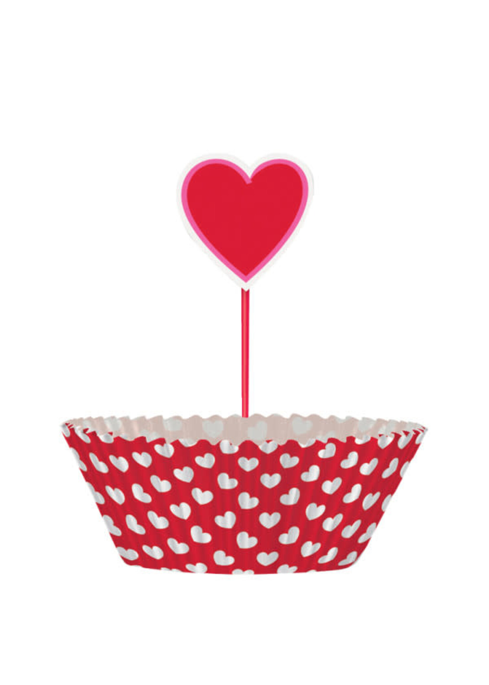 Valentine Heart Cupcake Kit, 24pc
