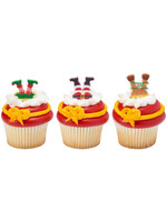 Whimsical Feet and Hats Cupcake Rings 5/pkt