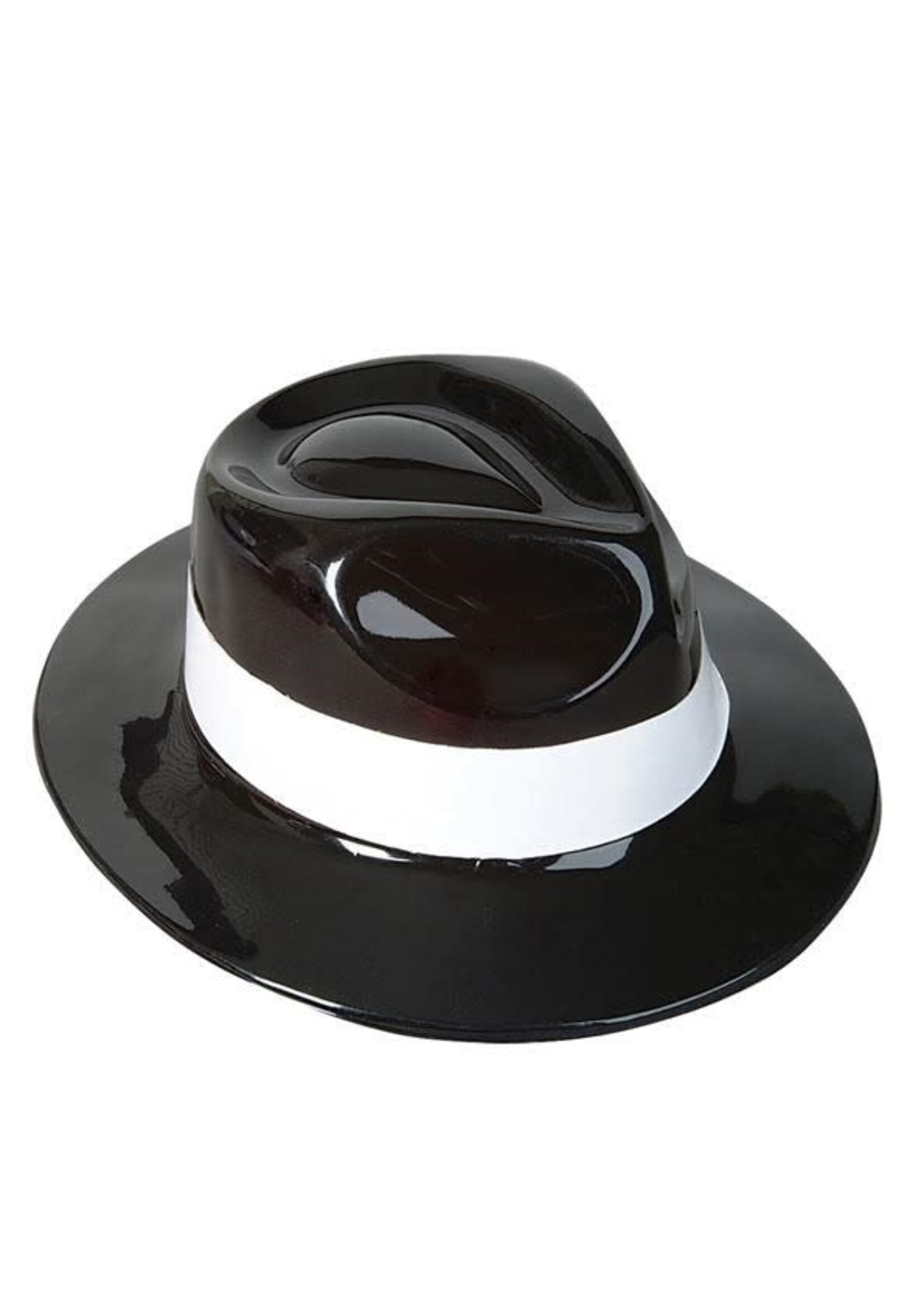 BLACK GRAND GANGSTER HAT W/BAND