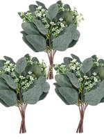 Artificial Eucalyptus Leaves Stems 7.87 x 5.91 x 0.59 inches