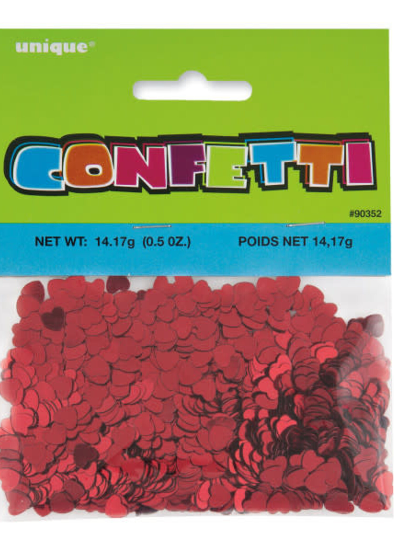 Red Foil Heart Confetti, .5oz