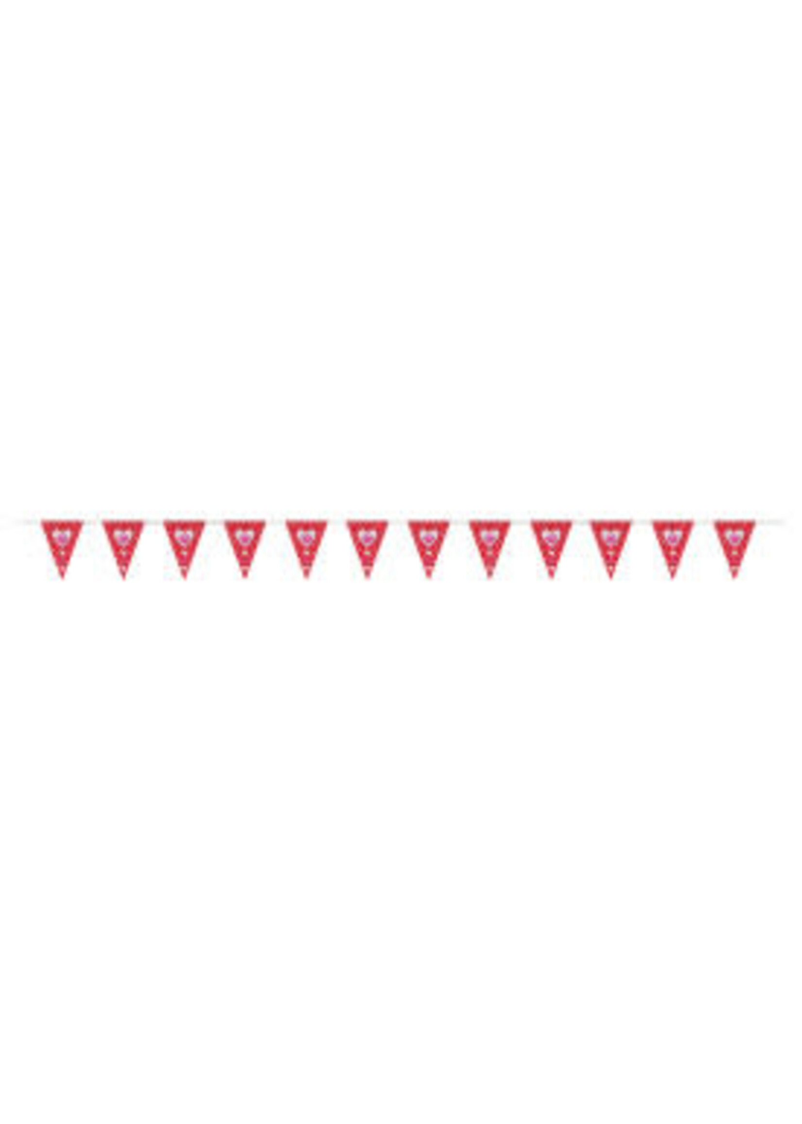 Hearts Flag Banner, 9 Ft