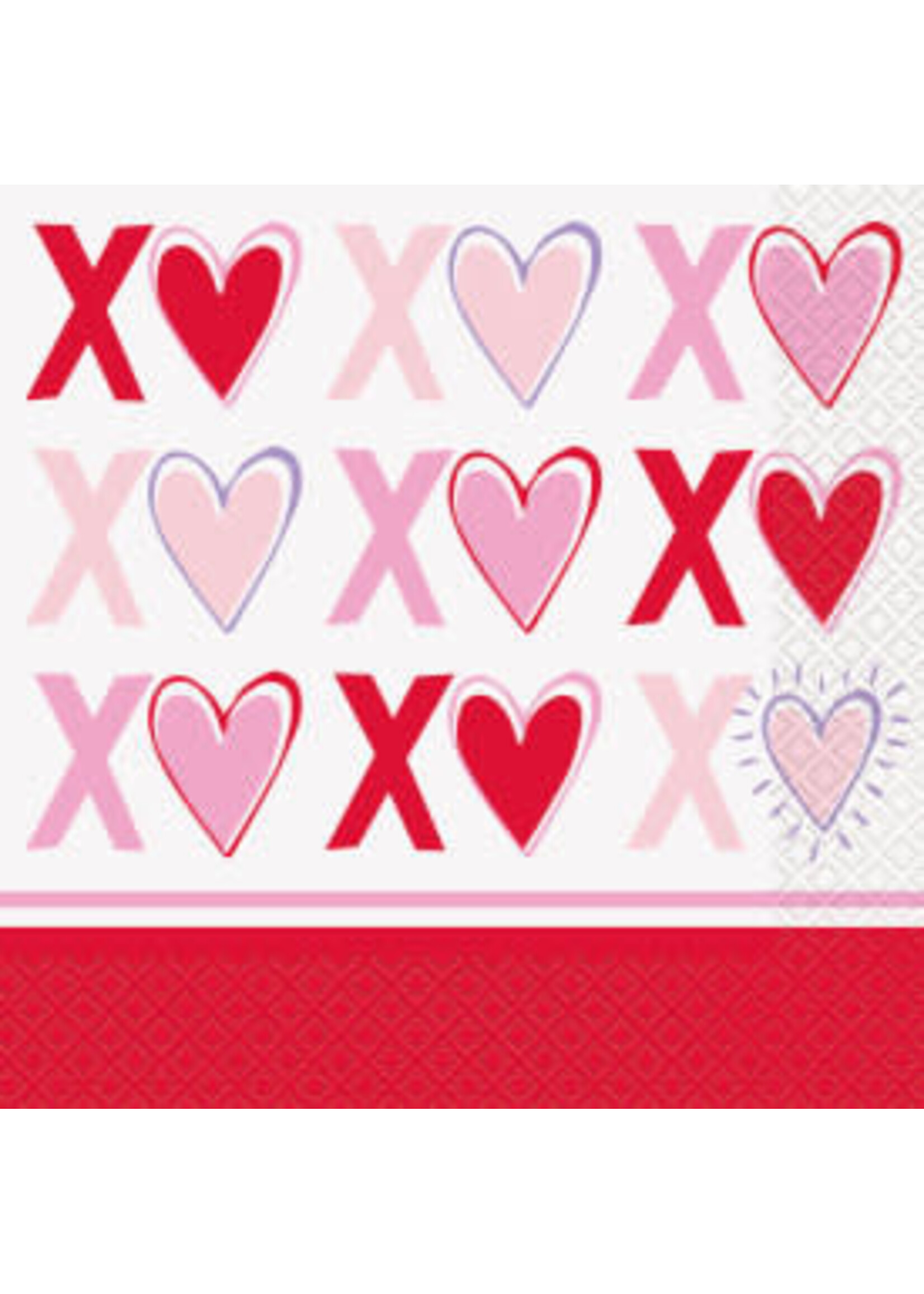 Sparkling Hearts Luncheon Napkins, 16ct