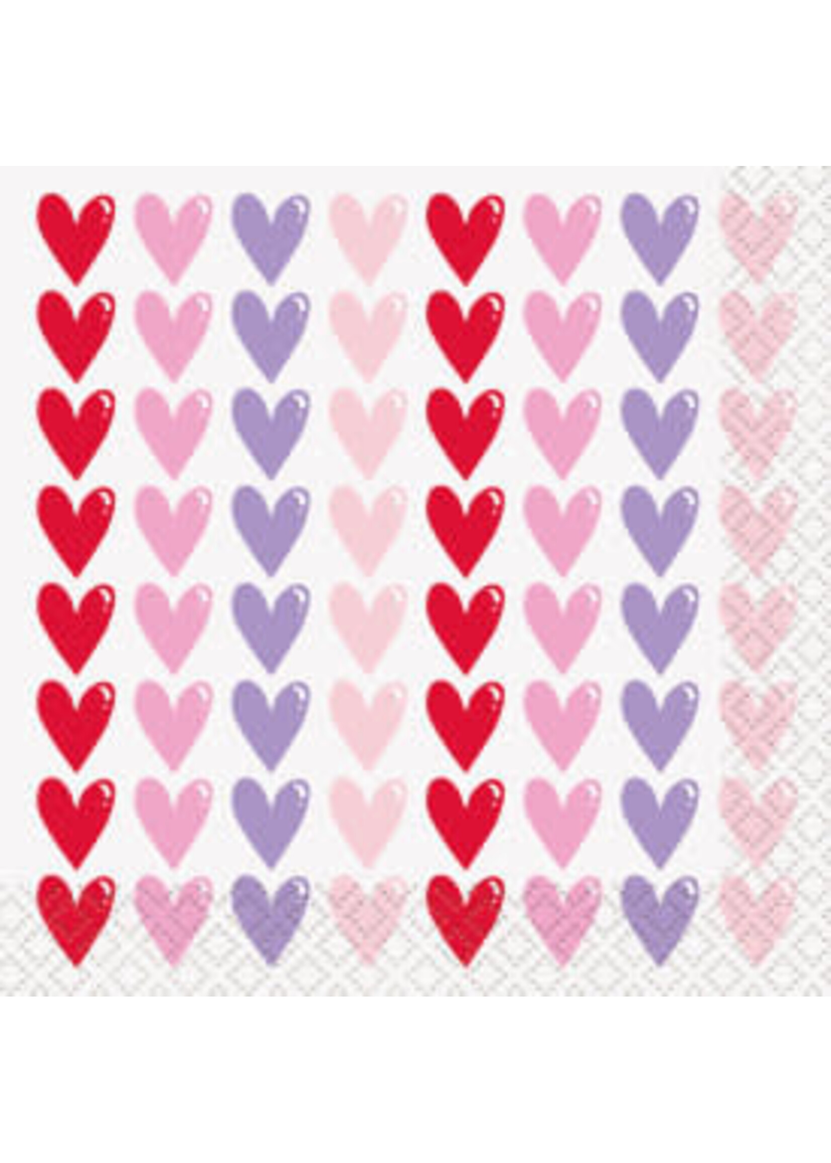 Sparkling Hearts Beverage Napkins, 16ct