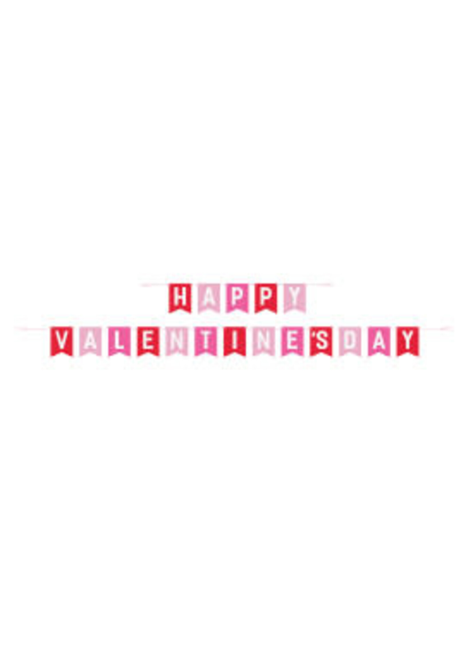 Red & Pink Happy Valentine's Day Pennant Banner, 10 ft, 2pc
