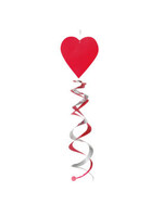 3 Valentine's Day Double Hanging Swirl Decorations, 26", 3ct