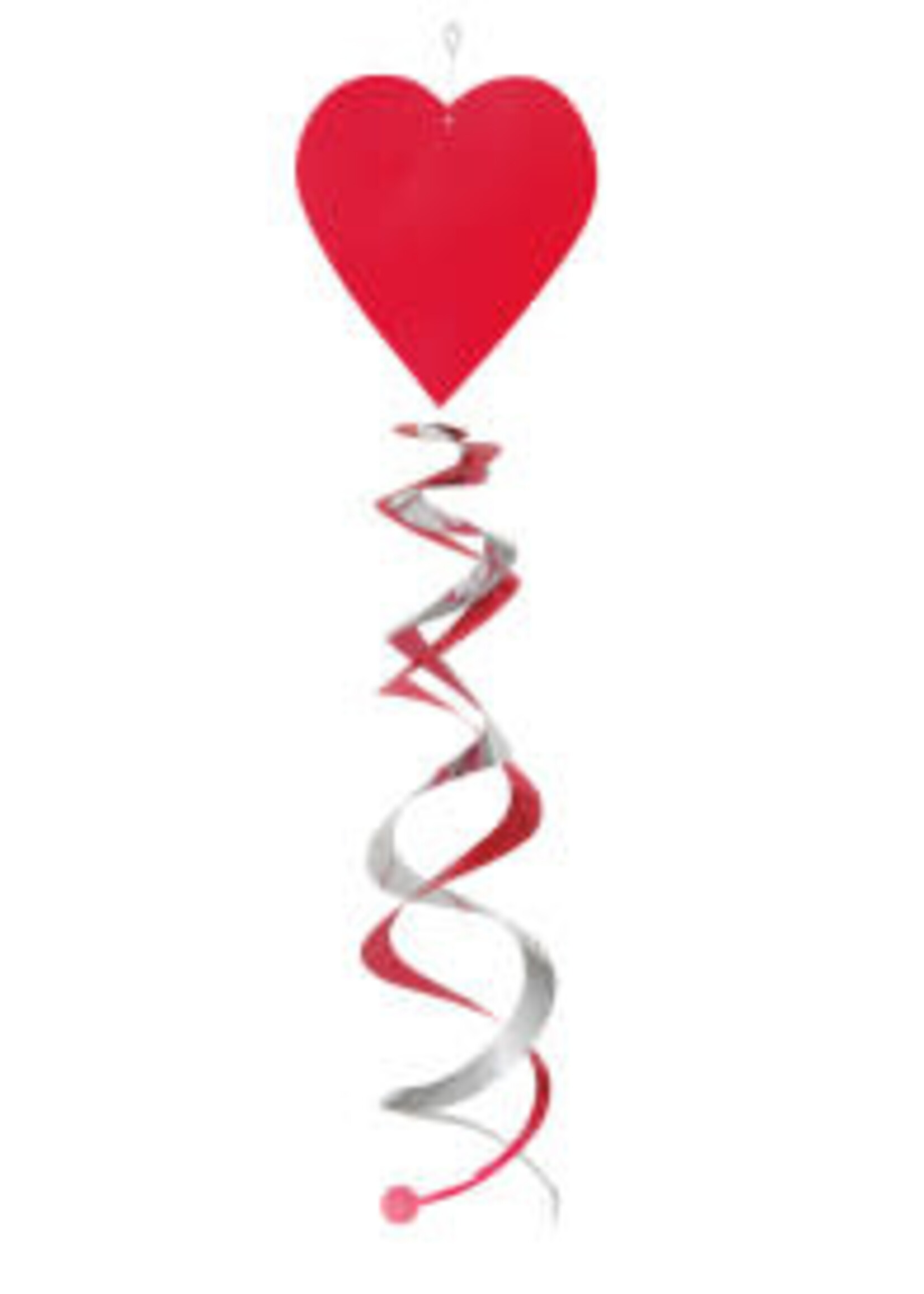 3 Valentine's Day Double Hanging Swirl Decorations, 26", 3ct