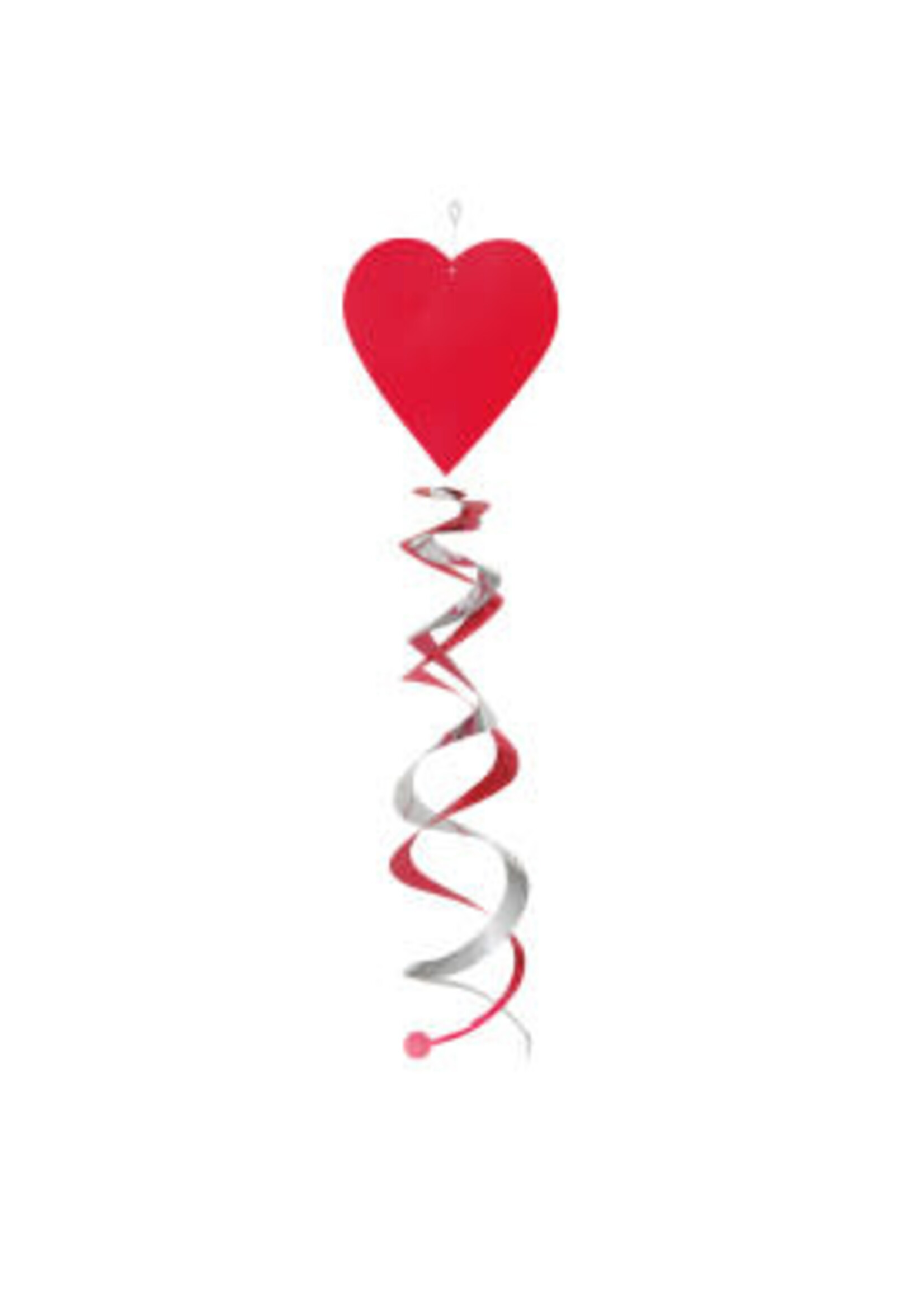 3 Valentine's Day Double Hanging Swirl Decorations, 26", 3ct