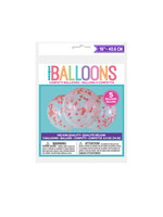 Clear Latex Balloons with Heart-Shaped Confetti 16", 5ct - Pre-Filled