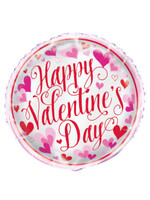 Red & Pink Hearts Valentine's Day Round Foil Balloon 18", Bulk